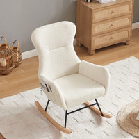 Cozy Teddy Fabric Rocking Chair For Ultimate Comfort And Style