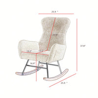 Cozy Teddy Fabric Rocking Chair For Ultimate Comfort And Style