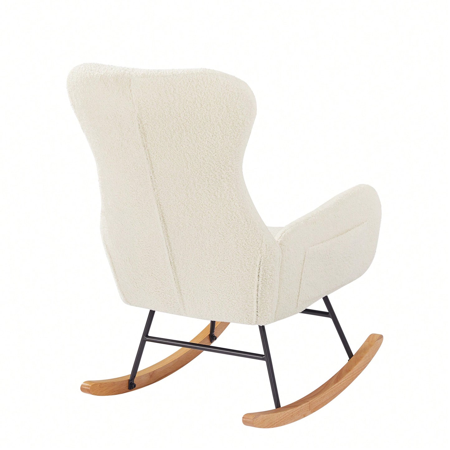 Cozy Teddy Fabric Rocking Chair For Ultimate Comfort And Style