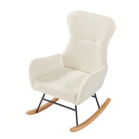 Cozy Teddy Fabric Rocking Chair For Ultimate Comfort And Style