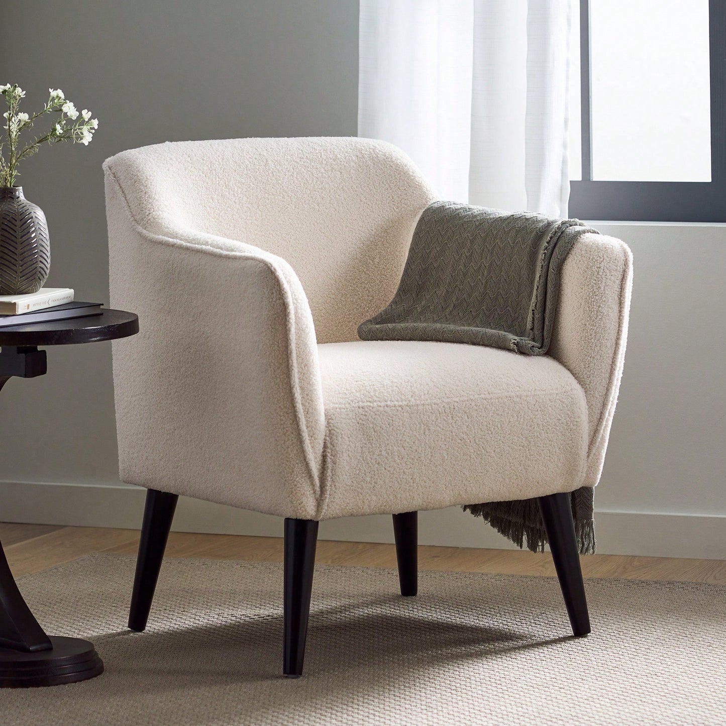 Elegant Upholstered Armchair For Living Room Comfort And Style