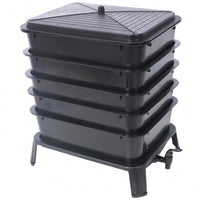 5-Layer 50L Worm Compost Bin Kit For Effortless Food Waste Recycling And Gardening
