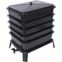 5-Layer 50L Worm Compost Bin Kit For Effortless Food Waste Recycling And Gardening