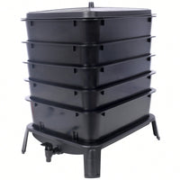 5-Layer 50L Worm Compost Bin Kit For Effortless Food Waste Recycling And Gardening