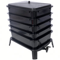 5-Layer 50L Worm Compost Bin Kit For Effortless Food Waste Recycling And Gardening
