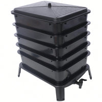 5-Layer 50L Worm Compost Bin Kit For Effortless Food Waste Recycling And Gardening
