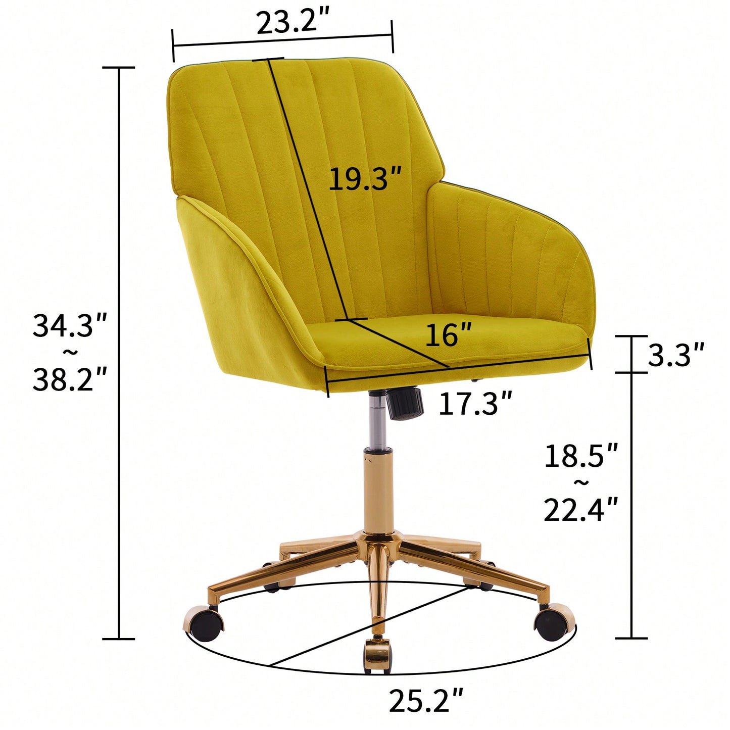 Ergonomic High-Back Office Chair With Adjustable Lumbar Support And Breathable Mesh Fabric