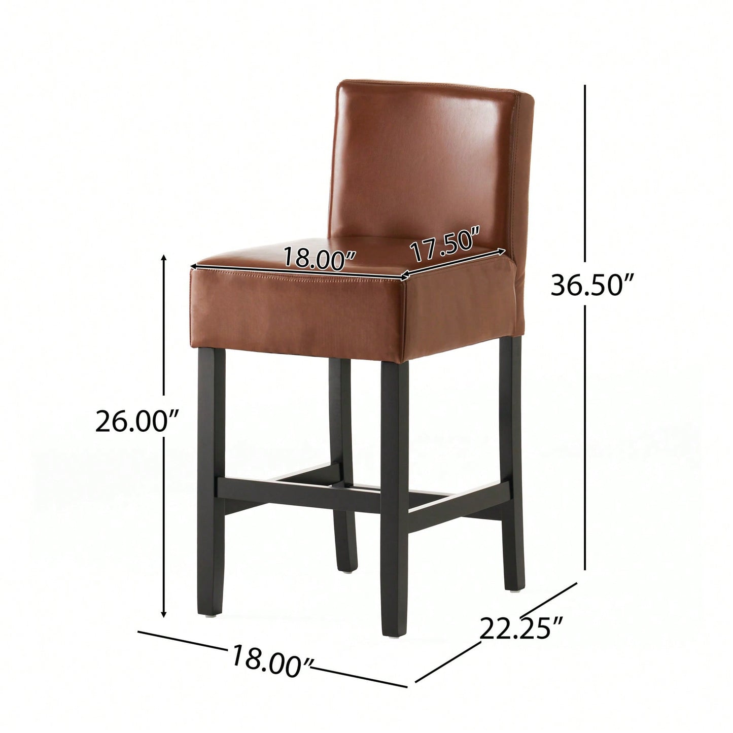 Modern Adjustable Height Counter Stool With Comfortable Upholstered Seat And Sleek Metal Base