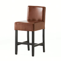 Modern Adjustable Height Counter Stool With Comfortable Upholstered Seat And Sleek Metal Base