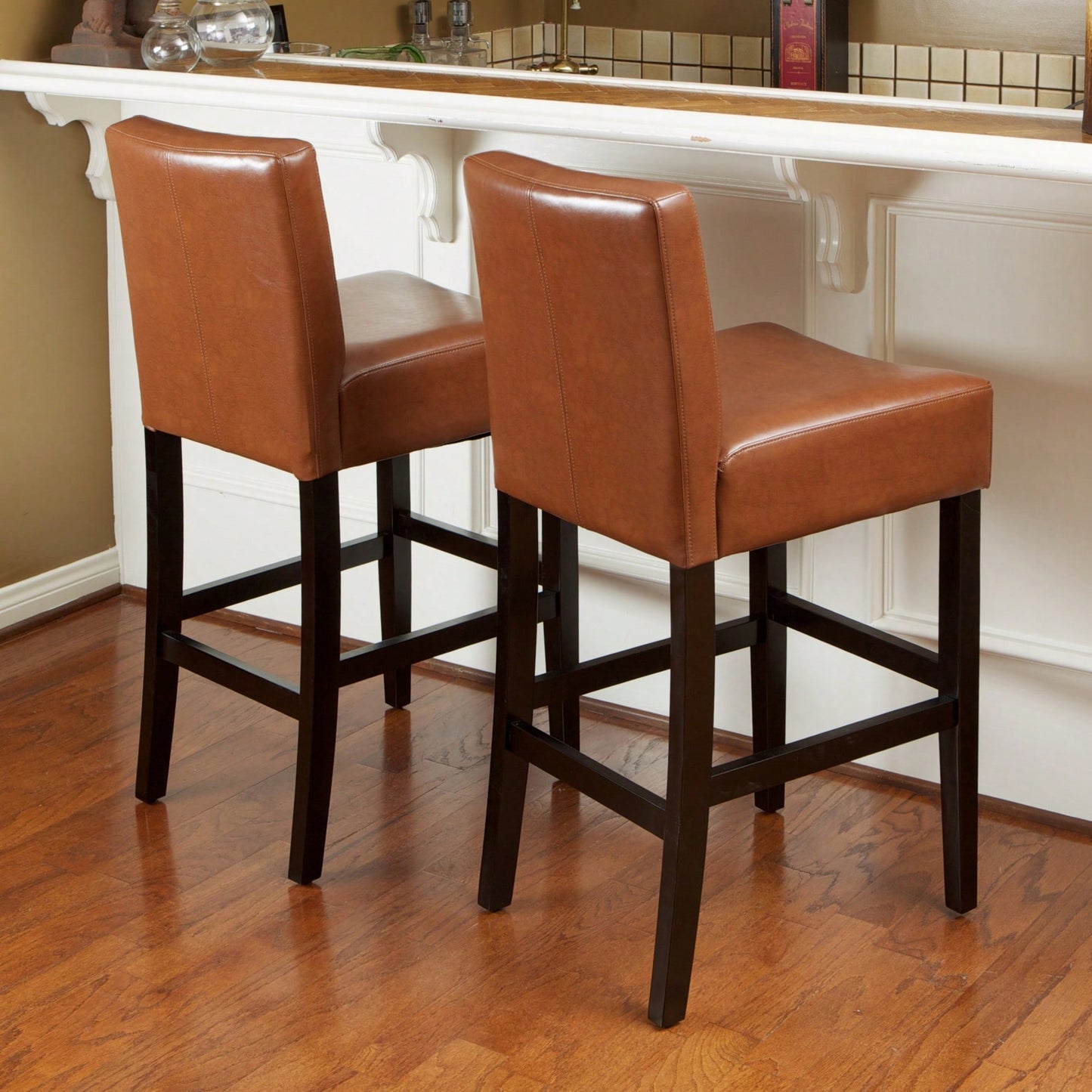 Modern Adjustable Height Counter Stool With Comfortable Upholstered Seat And Sleek Metal Base