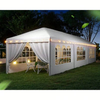 10x30 Feet Outdoor Wedding Party Tent Canopy With 8 Removable Sidewalls For Garden Events