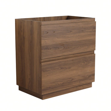 30 Inch Modern Bathroom Vanity Cabinet With Double Drawers Freestanding Undermount Sink Storage Engineering Wood Oak Finish