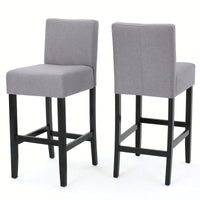 Set Of 2 30-Inch Upholstered Barstools With Sturdy Wooden Frame