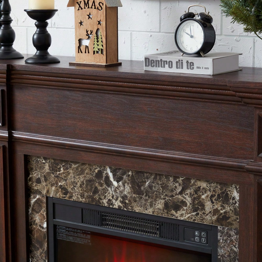 Elegant White Mantel For 23 Inch Fireplace - 45.6W X 11.8D X 40H