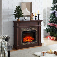 Elegant White Mantel For 23 Inch Fireplace - 45.6W X 11.8D X 40H