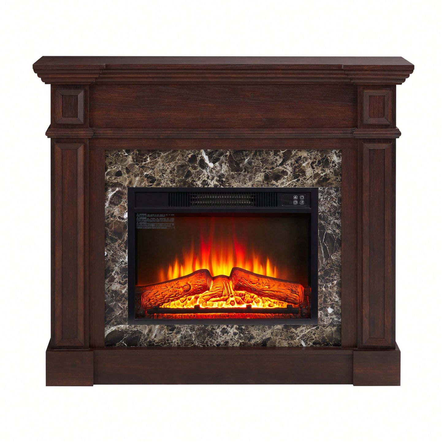 Elegant White Mantel For 23 Inch Fireplace - 45.6W X 11.8D X 40H