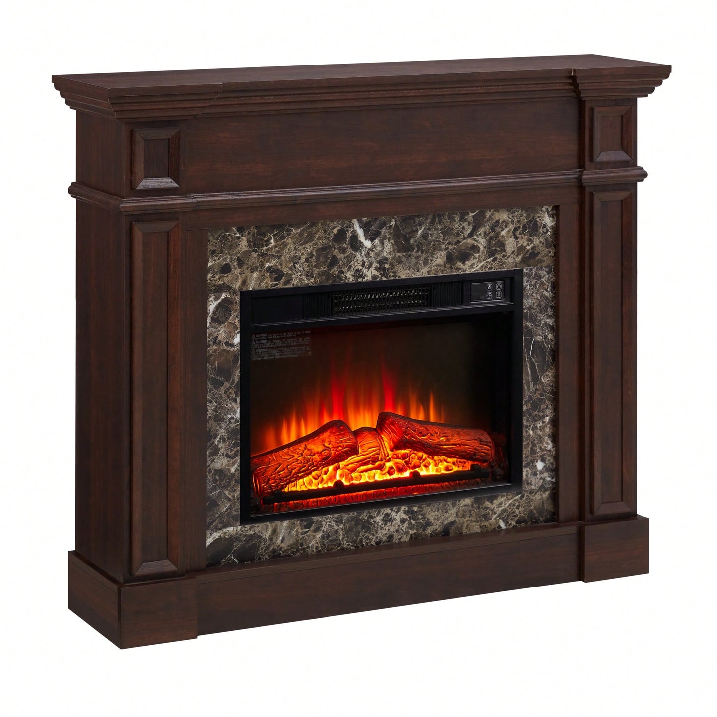 Elegant White Mantel For 23 Inch Fireplace - 45.6W X 11.8D X 40H