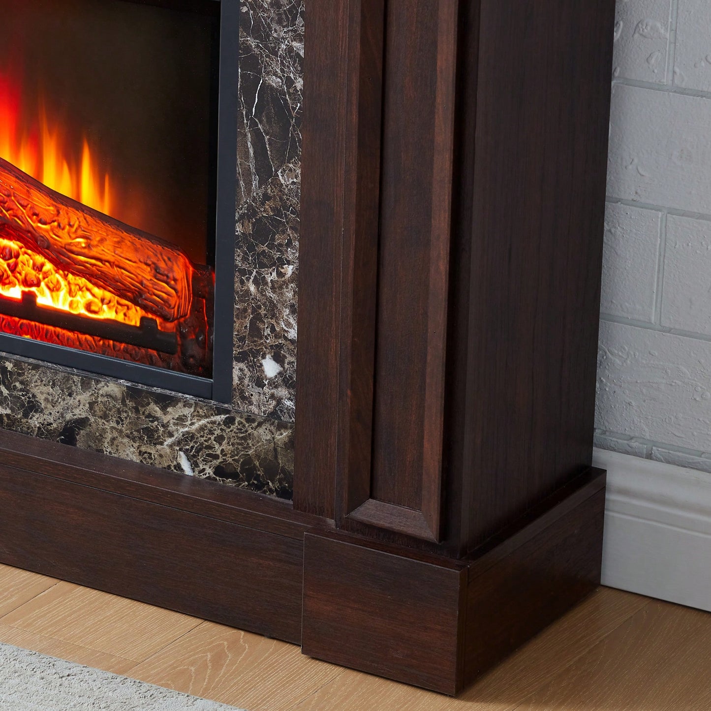 Elegant White Mantel For 23 Inch Fireplace - 45.6W X 11.8D X 40H