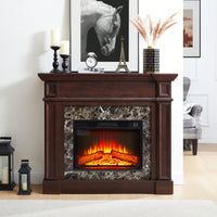 Elegant White Mantel For 23 Inch Fireplace - 45.6W X 11.8D X 40H
