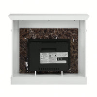 Elegant White Mantel For 23 Inch Fireplace - 45.6W X 11.8D X 40H