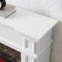 Elegant White Mantel For 23 Inch Fireplace - 45.6W X 11.8D X 40H