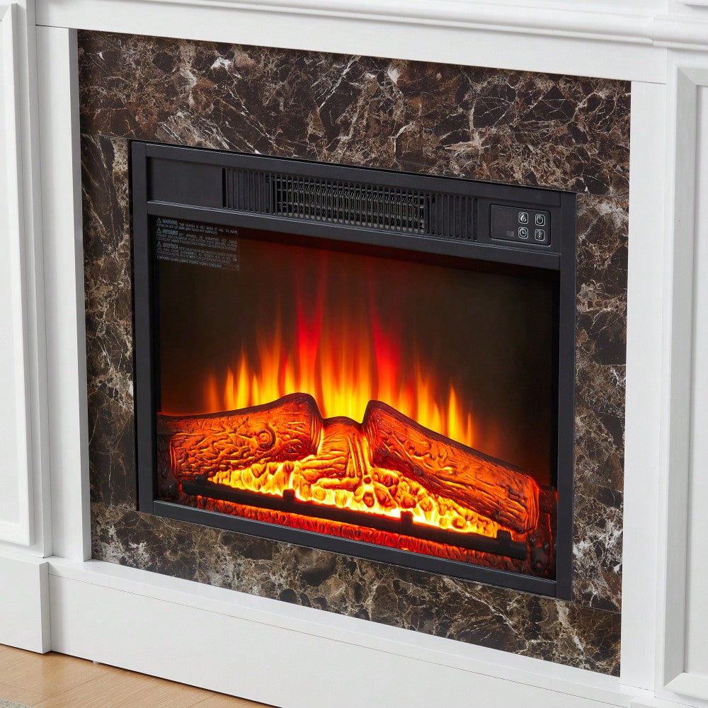 Elegant White Mantel For 23 Inch Fireplace - 45.6W X 11.8D X 40H