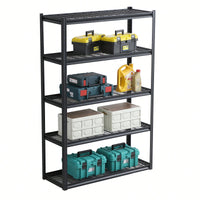 Heavy Duty 5 Tier Metal Storage Shelves Adjustable Easy Assembly For Basement Garage Kitchen 72H X 47.2W X 17.7D