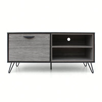 Modern Wooden TV Cabinet With Storage Shelves For Living Room Entertainment Center