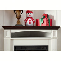 Corner Mantel Cabinet With 23 Inch Electric Fireplace Insert For Cozy Living Room Or Bedroom Ambiance