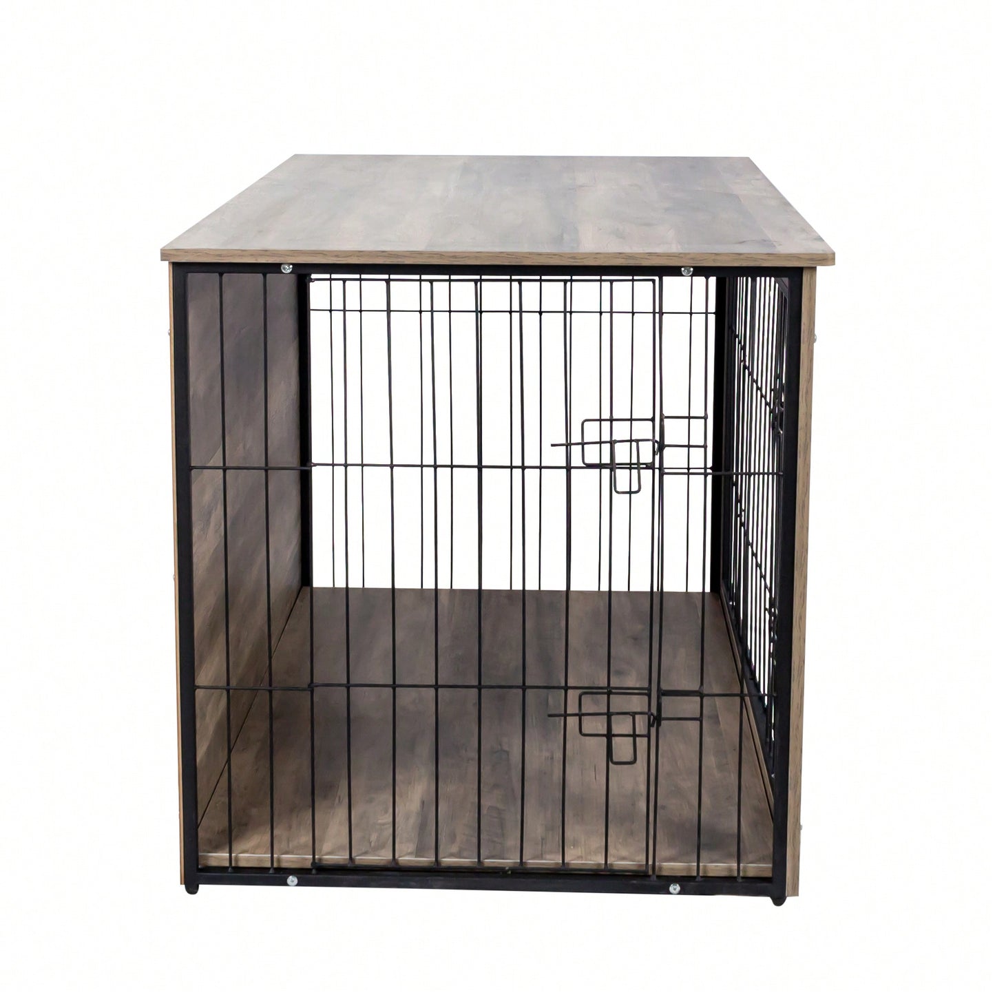 Stylish Wooden Dog Crate With Double Doors - Elegant Indoor Dog Furniture And Kennel Solution