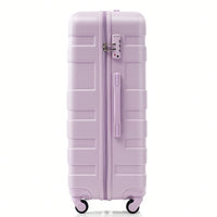 Lightweight Durable ABS Hardshell 3-Piece Luggage Set With Spinner Wheels And TSA Lock In Blue And Black - 20'', 24'', 28'' Sizes