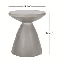 Lightweight Outdoor Concrete Side Table For Patio And Garden