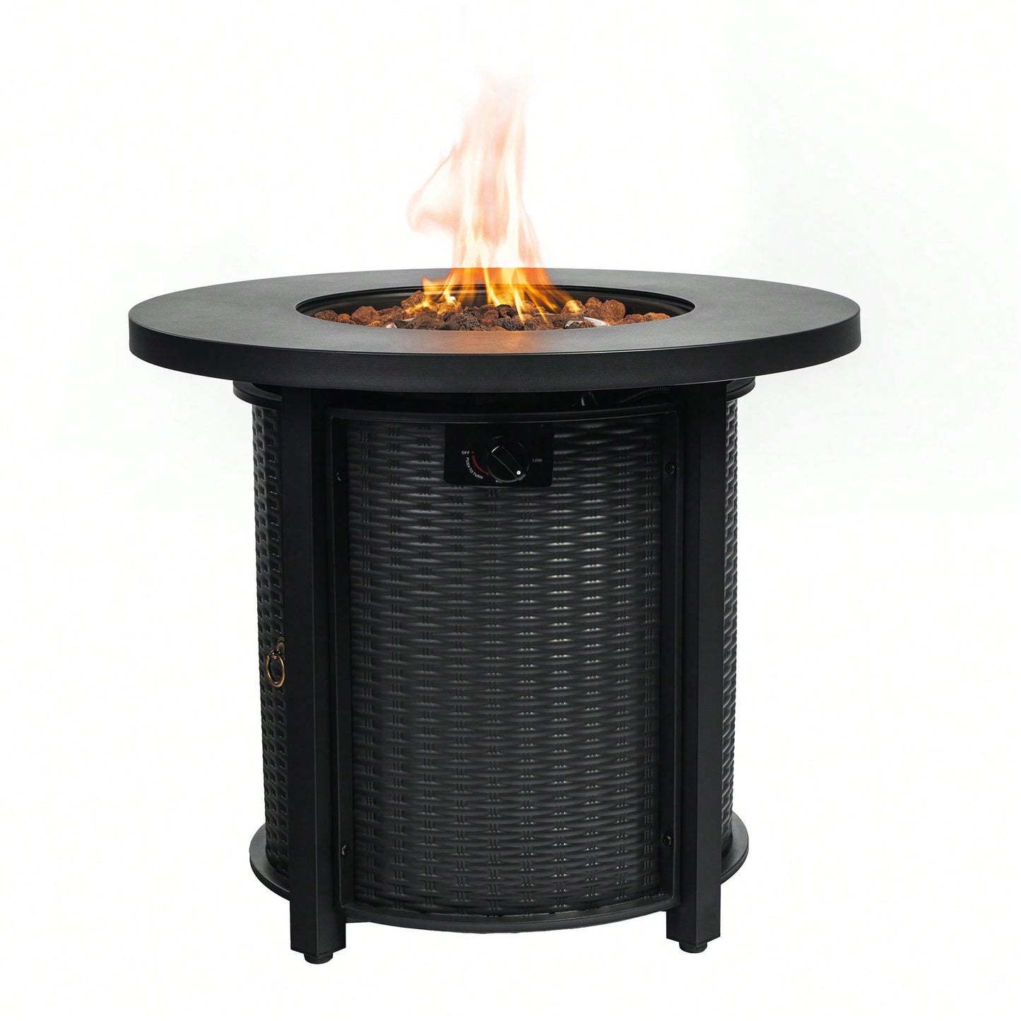 30 Inch Propane Fire Pit Table 40000 BTU Outdoor Round Fire Table For Patio Heating And Ambiance