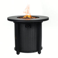 30 Inch Propane Fire Pit Table 40000 BTU Outdoor Round Fire Table For Patio Heating And Ambiance