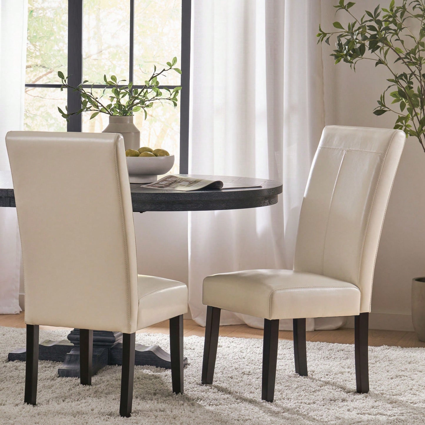 Set Of 2 Modern Dining Chairs For Home And Kitchen Decor