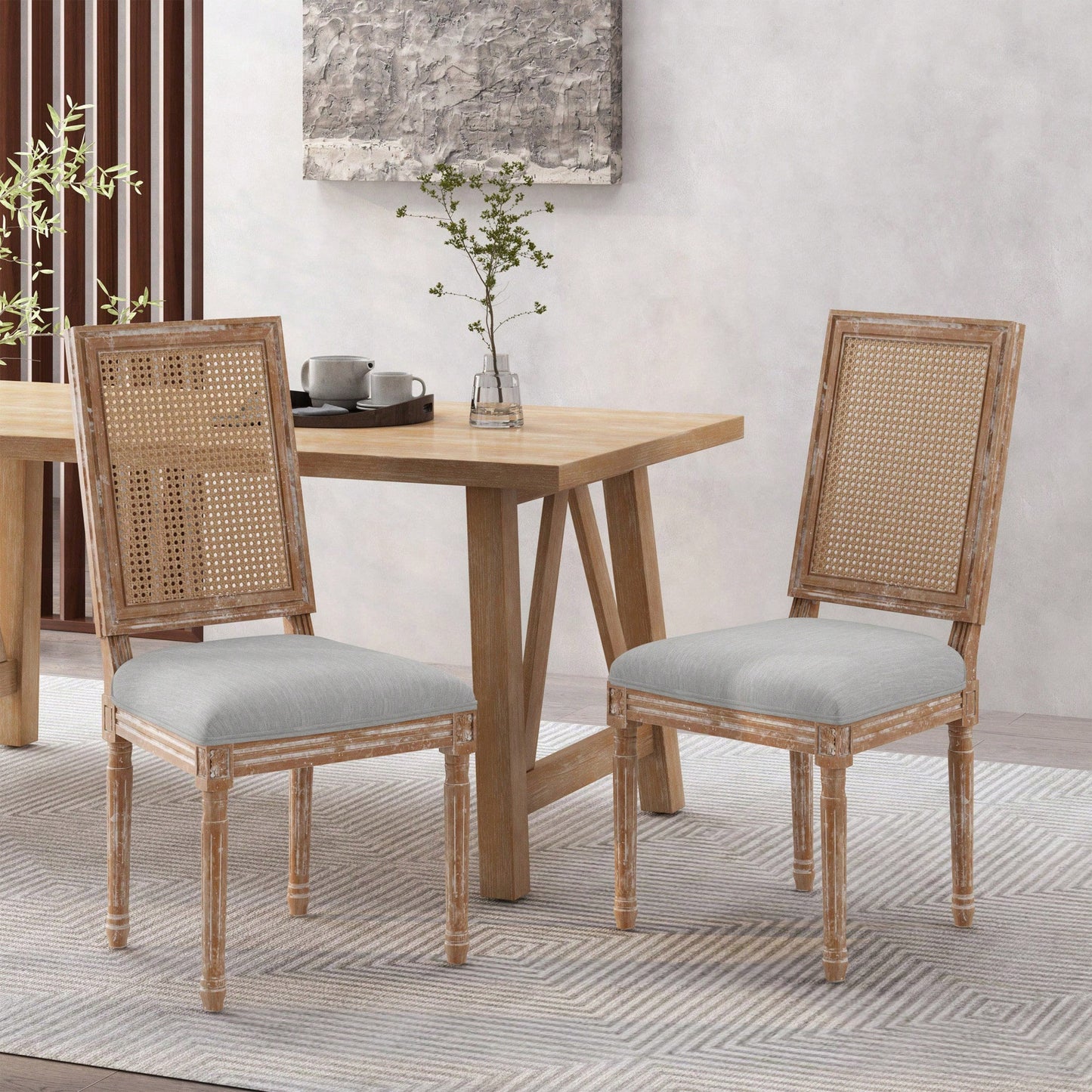 Elegant Dining Chair Set Of 2 Modern Upholstered Kitchen Seating Furniture