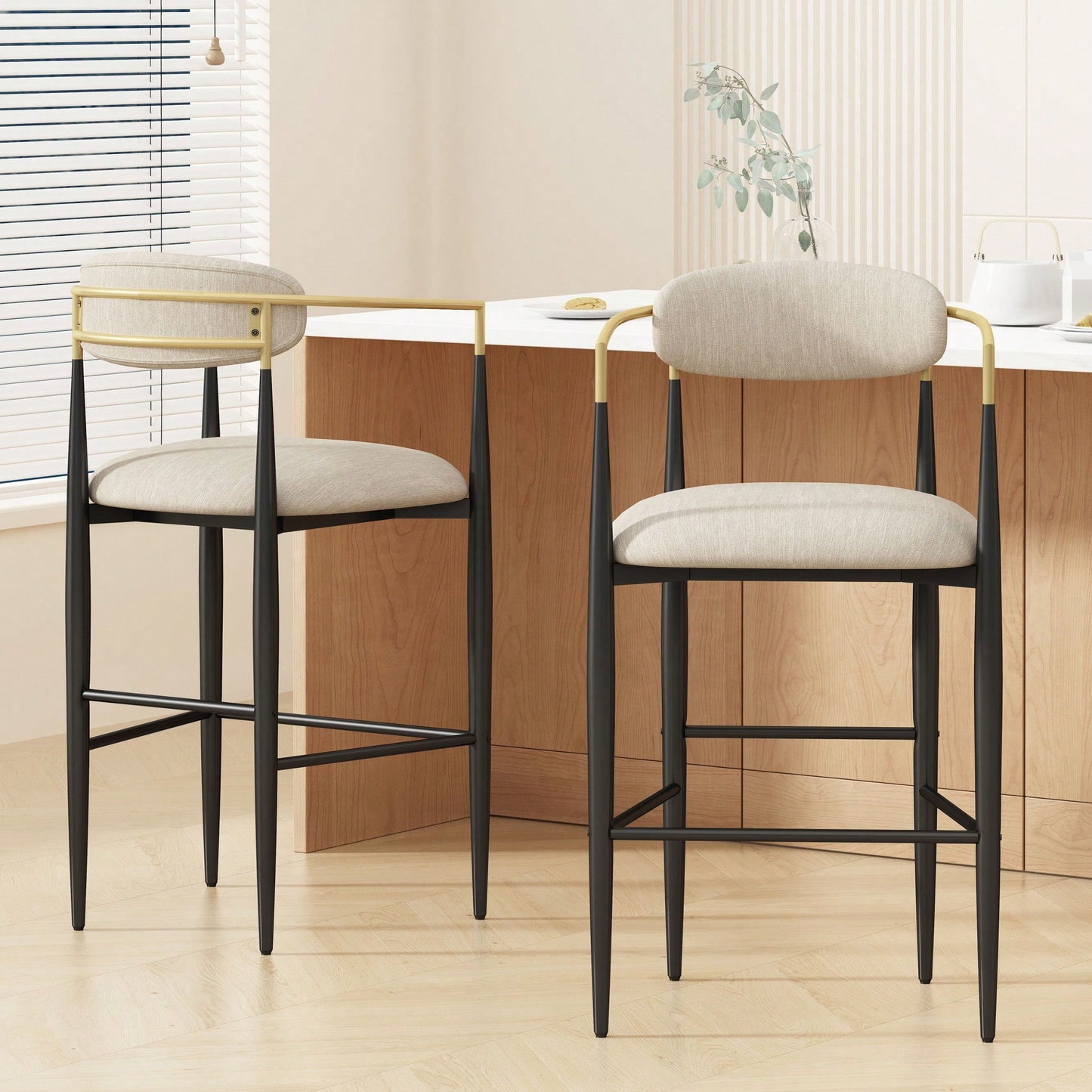 Set Of 2 Stylish Barstools For Modern Home Decor