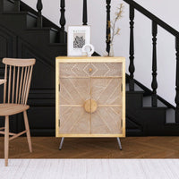 Stylish Accent Cabinet With Dual Doors, One Drawer And Adjustable Shelf For Living Room, Hallway, Entryway, Dining Room Or Bedroom Storage