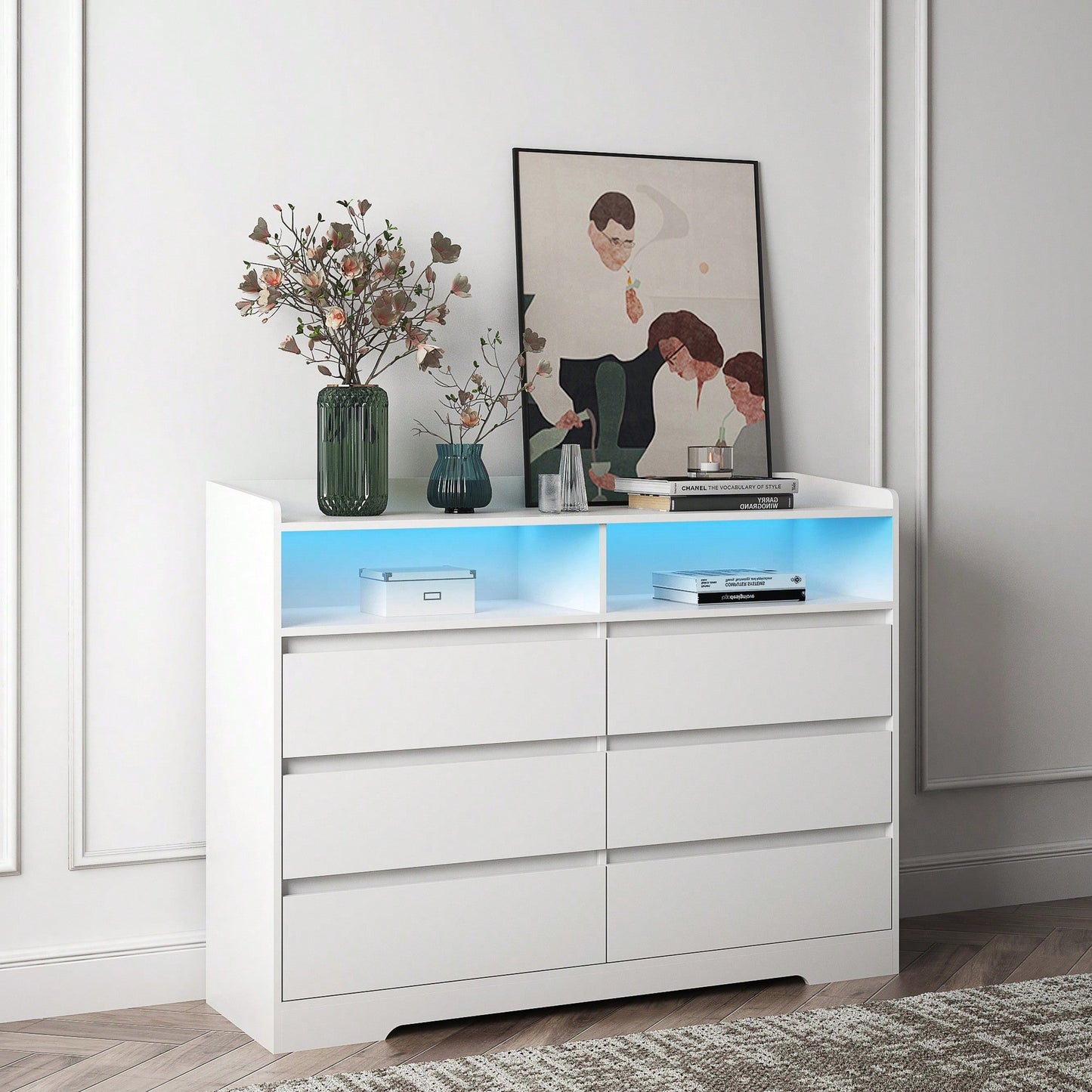 Stylish Living Room Sideboard Storage Cabinet With Drawers For Organized Home Decor