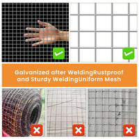 1/2 Inch 48x100 Foot 19 Gauge Hot Dip Galvanized Wire Mesh Roll For Chicken Coops Gopher Barriers Rat Fencing And Garden Protection