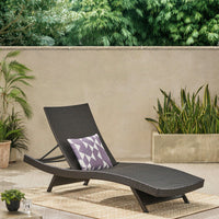 Outdoor Wicker Chaise Lounge Chair For Patio And Garden Relaxation