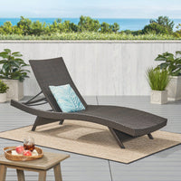 Outdoor Wicker Chaise Lounge Chair For Patio And Garden Relaxation