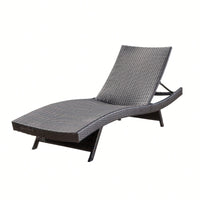 Outdoor Wicker Chaise Lounge Chair For Patio And Garden Relaxation