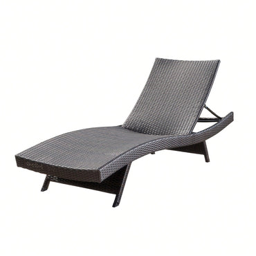 Outdoor Wicker Chaise Lounge Chair For Patio And Garden Relaxation