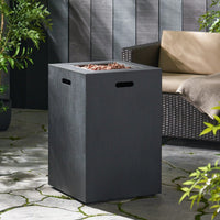 30,000 BTU Outdoor Propane Fire Pit With Hidden Tank In Brushed Black Finish