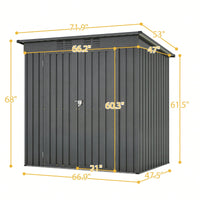 6x4 Feet All Weather Outdoor Storage Shed For Garden And Backyard Tool Organization