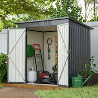 6x4 Feet All Weather Outdoor Storage Shed For Garden And Backyard Tool Organization