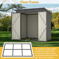 6x4 Feet All Weather Outdoor Storage Shed For Garden And Backyard Tool Organization