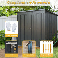 6x4 Feet All Weather Outdoor Storage Shed For Garden And Backyard Tool Organization