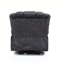 Cozy Gray Fabric Large Manual Recliner Chair For Living Room Comfort